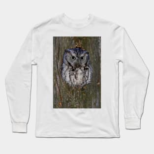 Eastern Screech Owl eye opener Long Sleeve T-Shirt